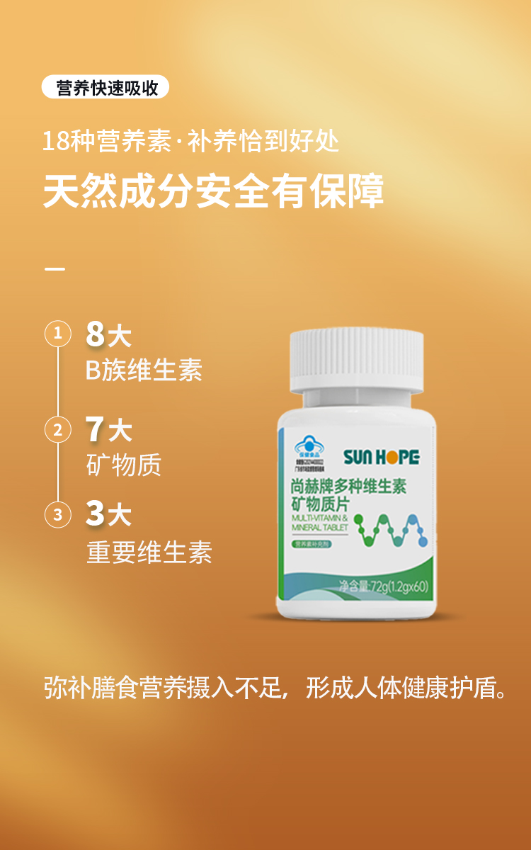 贝博游戏平台牌多种维生素矿物质片